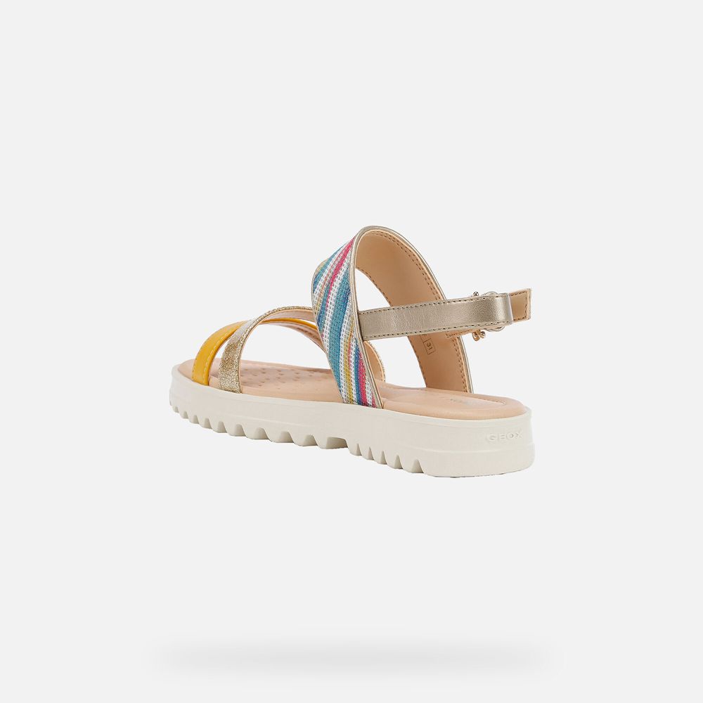 Sandalias Geox Menina Douradas - Coralie - TQWYL0891